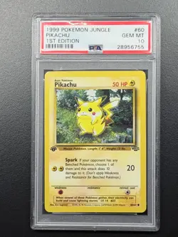 PSA 10 GEM MT | 1999 Pokemon Jungle Pikachu #60 | First Edition - ENGLISH - Image 1