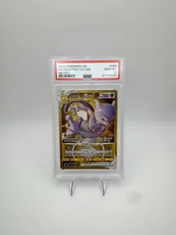 2022 POKEMON GO MEWTWO VSTAR SECRET FULL ART #086 PSA 10 GEM MINT - Image 1