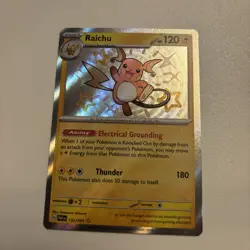 Pokemon TCG Raichu Card Paldean Fates 132/091 Baby Shiny NM - Image 1