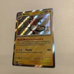 Pokemon TCG Raichu Card Paldean Fates 132/091 Baby Shiny NM - Image 2