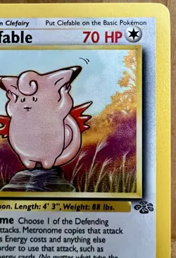 Clefable Pokemon TCG Jungle Set Unlimited 17/64 Rare Non-Holo 1999 LP - Image 5