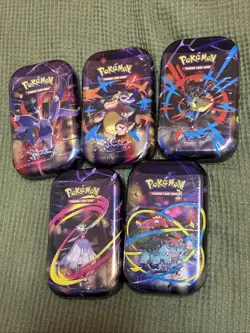 Pokemon TCG: Mega Evolutions Mini Tins x5 (Full Art Set) - NEW & FACTORY SEALED - Image 1