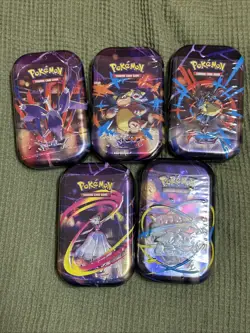 Pokemon TCG: Mega Evolutions Mini Tins x5 (Full Art Set) - NEW & FACTORY SEALED - Image 2