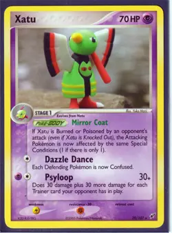 VINTAGE POKEMON 2005 XATU 29/107 Ex DEOXYS - RARE - REGULAR - NM/M - Image 1