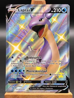 Pokemon Shining Fates Lapras V Fullart Holo Deutsch German SV110/SV122 NM-MT - Image 1