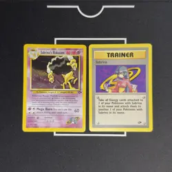 Sabrina Theme Deck Gym Heroes Pokemon TCG 1999 Preowned NM LP + Alakazam Holo - Image 2
