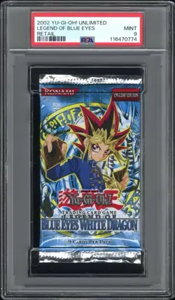 Yu-Gi-Oh! Legend of Blue Eyes White Dragon Unlimited Booster Pack PSA 9 (1 of 6) - Image 1