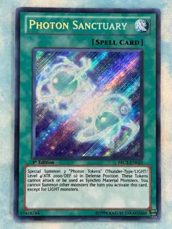 YUGIOH PHOTON SANCTUARY SECRET RARE 1ST EXCELLENT PRC1-EN022 NA PRINT - Image 1