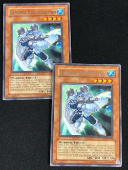YUGIOH ELEMENTAL HERO BUBBLEMAN CRV-EN014 RARE X2 (LP) - Image 1