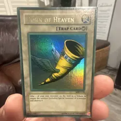Yu-Gi-Oh! Horn of Heaven Trap Card MRD-130 Super Rare - Ink Faded ( Misprint ) - Image 1