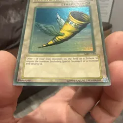 Yu-Gi-Oh! Horn of Heaven Trap Card MRD-130 Super Rare - Ink Faded ( Misprint ) - Image 2
