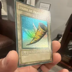 Yu-Gi-Oh! Horn of Heaven Trap Card MRD-130 Super Rare - Ink Faded ( Misprint ) - Image 3