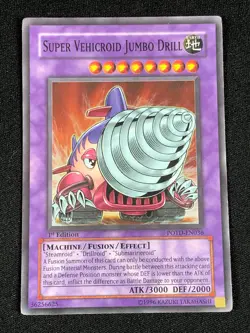 YUGIOH SUPER VEHICROID JUMBO DRILL POTD-EN036 1ST SUPER (MP) - Image 1