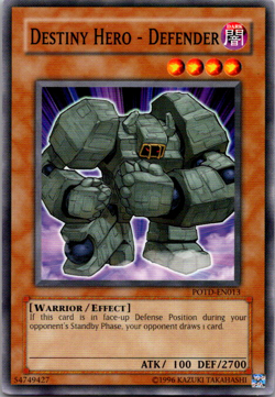 Destiny Hero - Defender POTD-EN013 Power of the Duelist Common - LP - Image 1