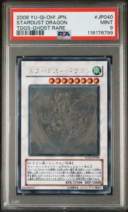 Yugioh Stardust Dragon Ghost Rare TDGS-JP040 PSA 9 Mint Japanese Duelist Genesis - Image 1