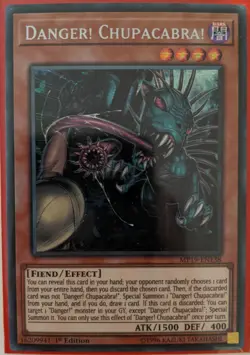 YuGiOh Danger! Chupacabra! Secret Rare 1st Edition MP19-EN138 - Image 1