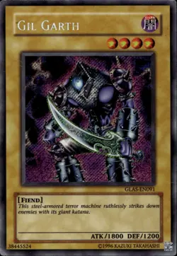Gil Garth EU Unl Ed Secret Rare GLAS-EN091 Yu-Gi-Oh! - Image 1