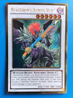 Near Mint Yugioh Blackwing Armed Wing PGLD-EN078 Gold Rare - Image 1