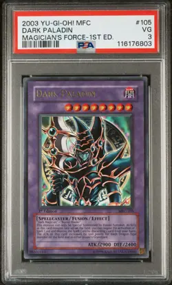 Dark Paladin MFC-105 1st Edition PSA 3 VG Ultra Rare Yugioh Magicians Force - Image 1