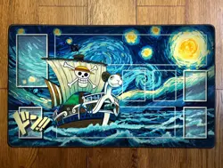 One Piece Playmat Gogh-ing Merry One Piece TCG Playmat With Zones Stitched Edges - Image 1