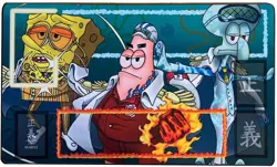 OP One Piece Playmat SpongeBob Admirals TCG Playmat Custom Mat | Stitched Edges - Image 1