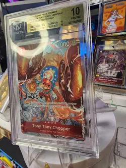 One Piece Card Game Tony Tony.Chopper 3 On 3 Cup Top Prize BGS 10 psa - Image 2