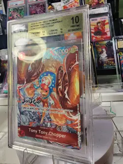 One Piece Card Game Tony Tony.Chopper 3 On 3 Cup Top Prize BGS 10 psa - Image 3