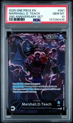 Marshall D. Teach PSA10 2025 One Piece English Version 2nd Anniversary Set #081 - Image 1