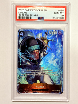 One Piece A Fist of Divine Speed - Kuzan Rare Alternate Alt Art #OP11-084 PSA 10 - Image 1