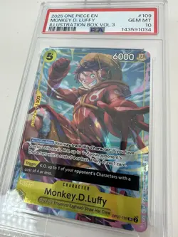 2025 ONE PIECE MONKEY D. LUFFY PSA 10 PROMOS ILLUSTRATION BOX VOL.3 #109 - Image 3