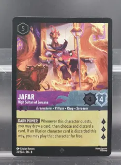 Disney Lorcana Jafar - High Sultan of Lorcana 74/204 Cold Foil Reign of Jafar Su - Image 1