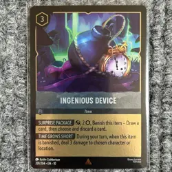 Disney Lorcana Whispers in the Well Ingenious Device Foil 201/204 Rare NM - Image 1