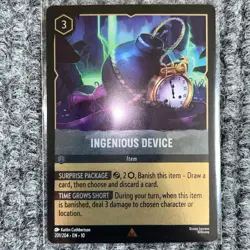 Disney Lorcana Whispers in the Well Ingenious Device Foil 201/204 Rare NM - Image 2