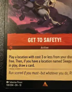 Get To Safety! 130/204 Rare Whispers In The Well Disney Lorcana TCG - Image 4
