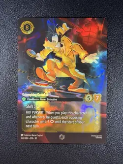 Enchanted Foil GOOFY GALUMPHING GUMSHOE 1x Disney Lorcana Whispers in the Well - Image 1