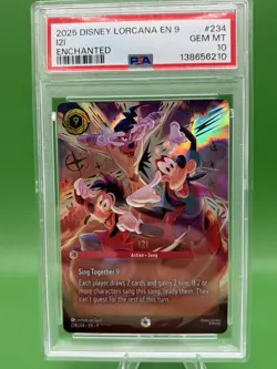 2025 DISNEY LORCANA EN 9-FABLED ENCHANTED #234 I2I PSA 10 - Image 1