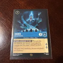 Disney Lorcana TCG Hades Infernal Schemer 151/204 Legendary Non Foil NM - Image 1