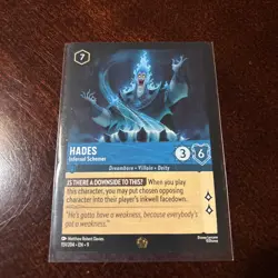 Disney Lorcana TCG Hades Infernal Schemer 151/204 Legendary Non Foil NM - Image 2