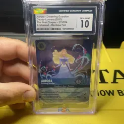 2023 213 Aurora - Dreaming Guardian Enchanted Disney Lorcana TCG Card CGC 10 - Image 1