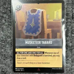 Disney Lorcana The First Chapter Musketeer Tabard 203/204 Foil Rare NM - Image 1
