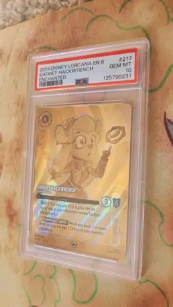 Gadget Hackwrench Enchanted PSA 10 2024 Disney Lorcana En 6-Azurite Sea #217 - Image 1