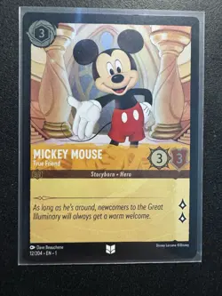 Mickey Mouse- True Friend 12/204 Cold Foil Disney Lorcana First Chapter - Image 1