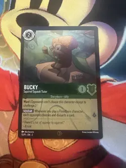 Disney Lorcana - Bucky - Squirrel Squeak Tutor - 15/P1 Foil League Promo NM TCG - Image 2