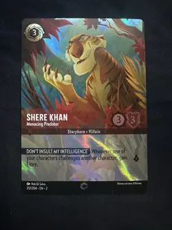 Shere Khan - Menacing Predator (Enchanted) 212/204 Rise of the Floodborn Lorcana - Image 1