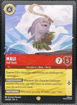 Disney Lorcana TCG Maui Half-Shark 124/204 Azurite Sea - Image 1
