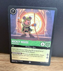 Disney Lorcana TCG The First Chapter Mickey Mouse Artful Rogue Super Rare 88/204 - Image 1