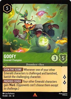 Goofy Emerald Champion 91/204 Whispers in the Well Disney Lorcana - Image 1