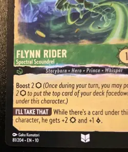 Flynn Rider - Spectral Scoundrel 81/204 Uncommon Whispers In The Well Lorcana - Image 4