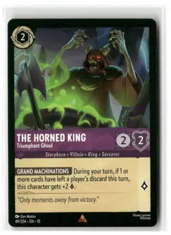 The Horned King Triumphant Ghoul 49/204 Whispers in the Well Disney Lorcana - Image 1
