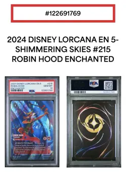 2024 DISNEY LORCANA EN 5 ROBIN HOOD SHARPSHOOTER ENCHANTED PSA 10! - Image 4